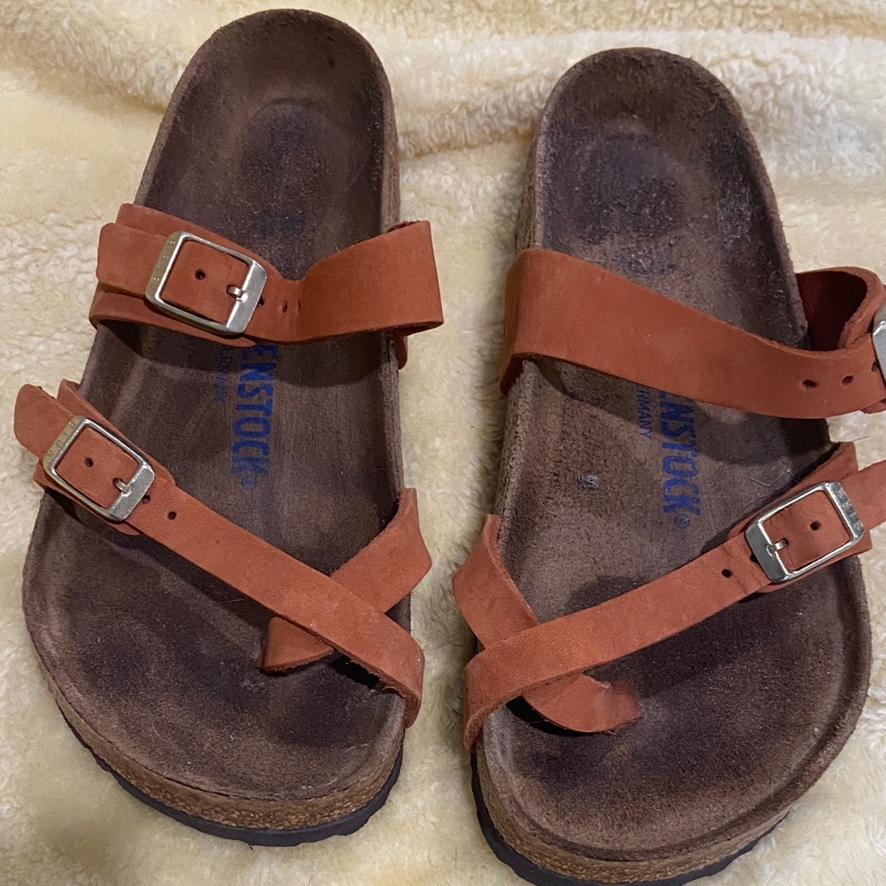 Birkenstock Tan Double-Strap Sandals